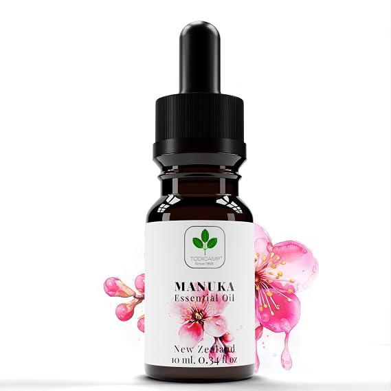 TODICAMP 100% Pure Manuka Oil from New Zealand | Therapeutic-Grade Essential Oil for Wound Care, Skin Soothing, Nail & Scalp Health