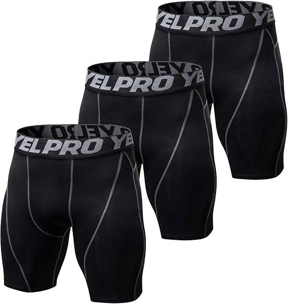 Men's 3 Pack Sports Tight Compression Shorts
