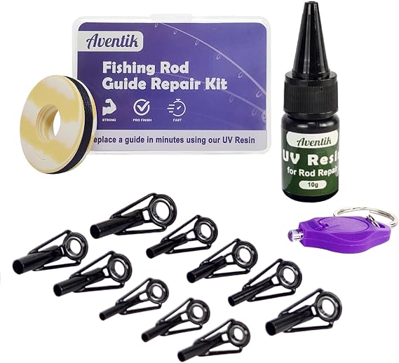 Aventik Fishing Rod Tip Repair Kit with UV Adhesive