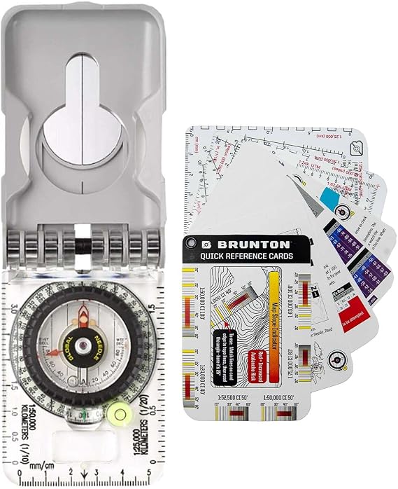 Brunton Truarc20 Glow Compass + Brunton Quick Reference Card Set Bundle