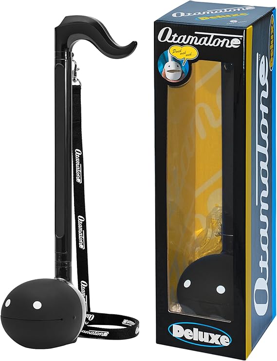 Otamatone Deluxe Electronic Musical Instrument for Adults Portable Synthesizer Digital Electric Music from Japan by Cube/Maywa Denki Cool Stuff Gifts, Black [English Manual]