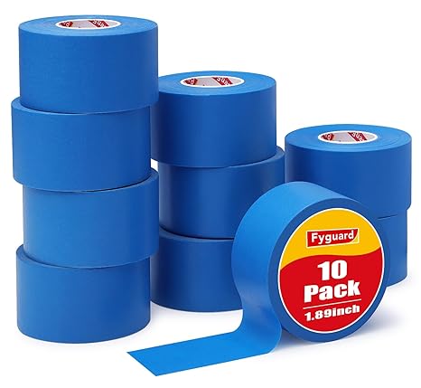 10 Rolls Blue Painters Tape, 48mm x 50m, Masking Tape
