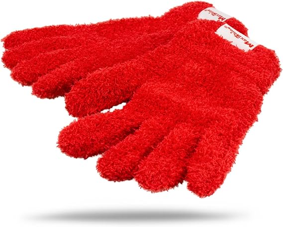 Maxshine Universal Plush Microfiber Gloves | Ultra-Soft Wash Gloves for Car Detailing | Scratch-Free Reusable Cleaning Accessory | Perfect for Reaching & Cleaning Small Areas on Cars & Auto Surfaces