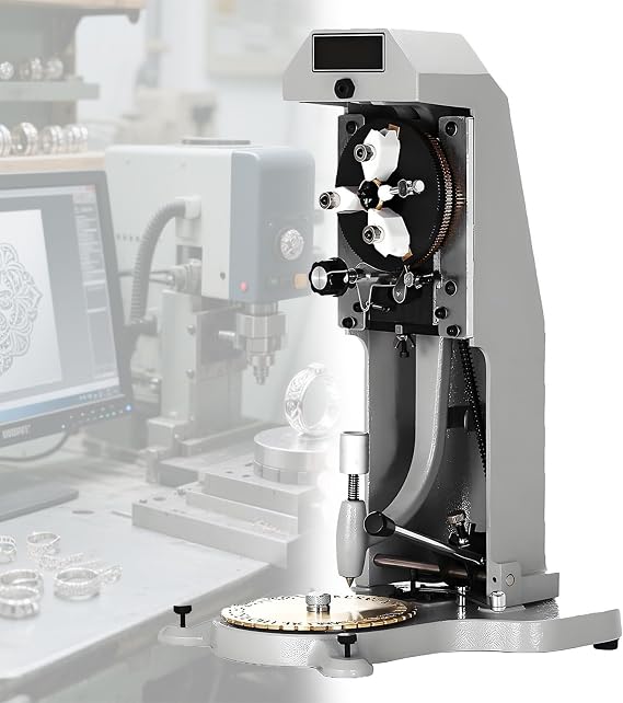 Inside Ring Engraver Machine,Engraver Tool Kit,Ring Engraver Machine with Double Sided Dial, 2 Fonts, 1.5mm/2.0mm Character Letter Block Machine for Rings Inner Engraving