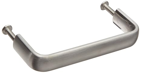 Sugatsune EK-S 316 Stainless Steel Pull Handle, Satin Finish, Threaded Holes, Oval Grip, 4" Center to Center, 1-17/64" Projection (Pack of 1)