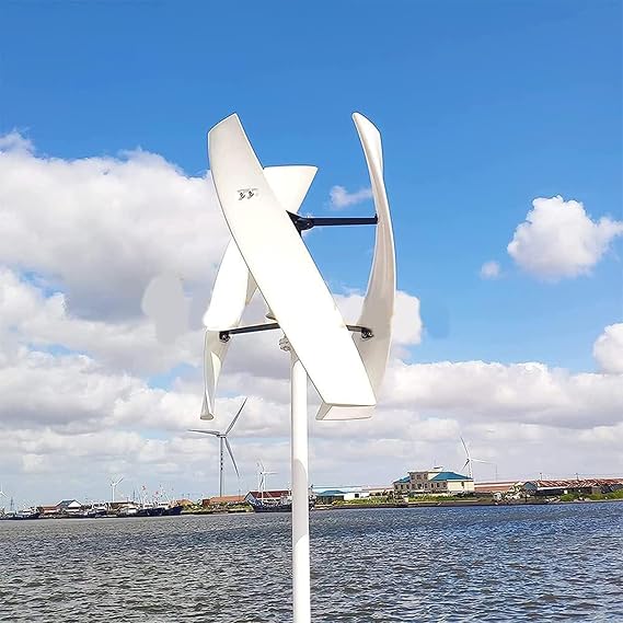 Wind Turbine Generator Kit, Vertical Wind Power Generator with 3 Blades and Controller, Ideal for Home, Boats, and Street Lighting, 8000W-12V