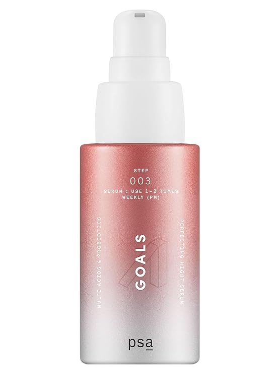 PSA - GOALS Multi Acid & Probiotics Night Serum (1 oz | 30 mL) | BHA & PHA, Probiotics, White & Green Tea Complex | Suitable for All Skin Types