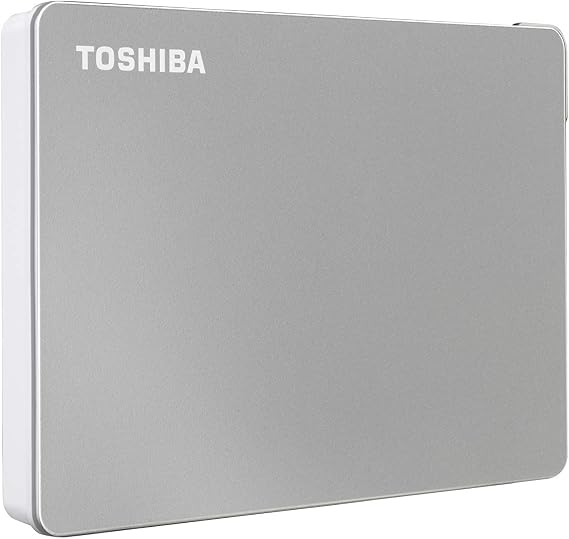 Toshiba Canvio Flex 1TB Portable External Hard Drive USB-C USB 3.0, Silver for PC, Mac, Tablet - HDTX110XSCAA