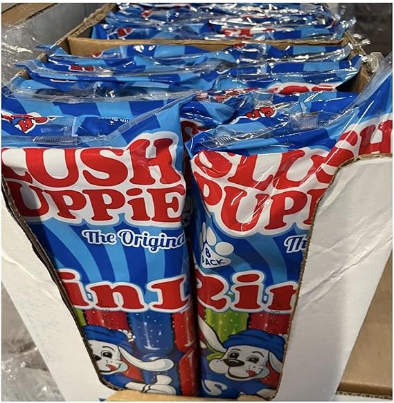 Slush Puppie Ice Pops - 2 in 1 Freeze Lollies - Bulk Box of 112 x 75ml Slush Poles - Gluten Free, Vegetarian, Kosher Approved