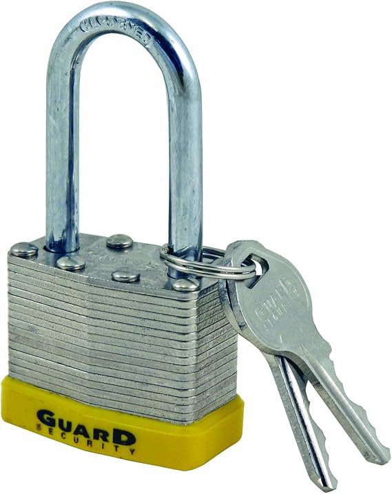 Guard Security 740LS Laminated Steel Padlock with 1-1/2-Inch Long Shackle