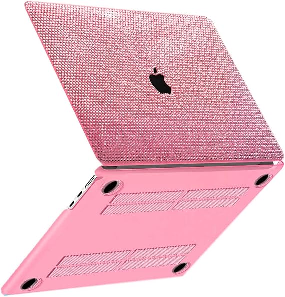 Bling Rhinestone Case Compatible with MacBook 12 inch (Model: A1534/A1931,Release 2019 2018 2017 2016 2015),Glitter Diamond Sparkle Case Fashion Luxury Shiny Crystal Shell for Womens Girls