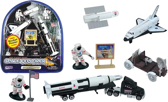Space Orbiter Backpack Playset with Educational Rocket Poster