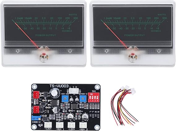 VU Level Audio Meter, VU Meter Driver Board High Adjustment Power Amplifier DB Meter with Backlit for DIY