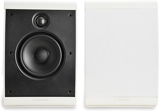 Polk Audio OWM3 Wall and Bookshelf Speakers | The Most High-Performance Versatile Loudspeaker Speakers | Paintable Grilles Pair, White