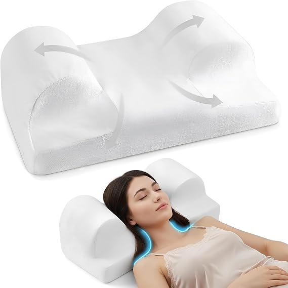 YourFacePillow Beauty Pillow - Anti Wrinkle & Anti Aging Back Sleeping Pillow - Wrinkle Prevention Pillow to Sleep on Back - Memory Foam Beauty Sleep Pillow to Keep Head Straight (Standard)