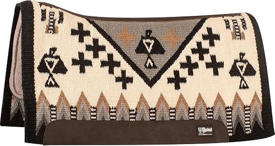 Cashel Company Blanket Top Felt Bottom Saddle Pad 34x38 7/8 Inch Cream Grey