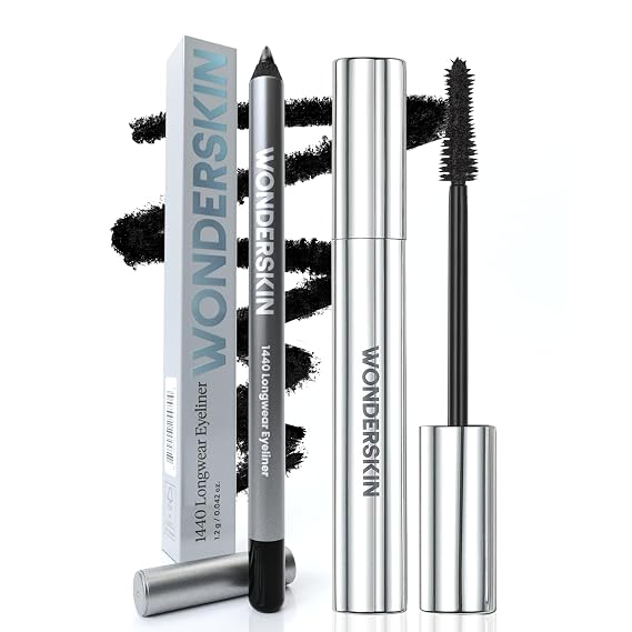 Wonderskin 1440 Longwear Eyeliner (Liquorice) with Wonderskin Black Mascara