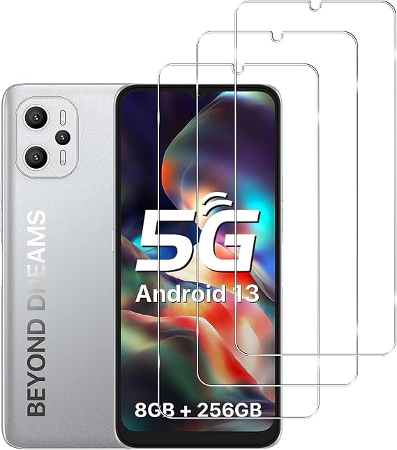 Screen Protector for UMIDIGI F3 Pro 5G [3 Pack] Easy to Install, Anti-Scratch, Anti-Fingerprint, No-Bubble, HD Tempered Glass Screen Protector Compatible with UMIDIGI F3 Pro 5G
