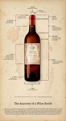 Clothworks - Cheers - 24 Anatomy of A Bottle Panel - Light Caramel