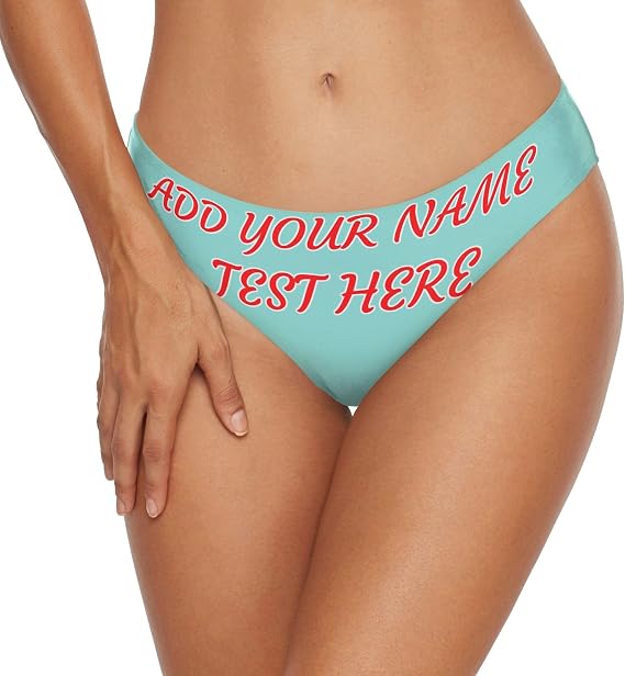 Personalized Bikini Bottom Custom Women's Standard Swimsuit S-2XL Mid Waist Swim Bottoms