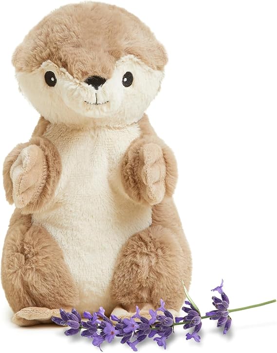 warmies Microwavable & Weighted Stuffed Animals, Otter - Heated Stuffed Animal Plushie for Warmth & Comfort - Cute Soft Plush Toys for Adults & Children (Boys, Girls, Babies & Toddlers)
