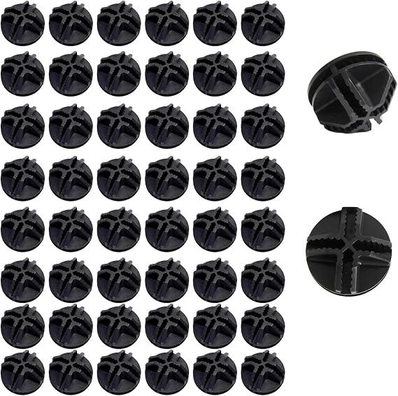 50Pcs Wire Cube Connectors White Plastic Grid Cube Modular Storage Cube Connectors Interlocking Connector C&C Grid Connectors for Modular Closet Storage Organizer & DIY Wire Cube Storage Unit (Black)