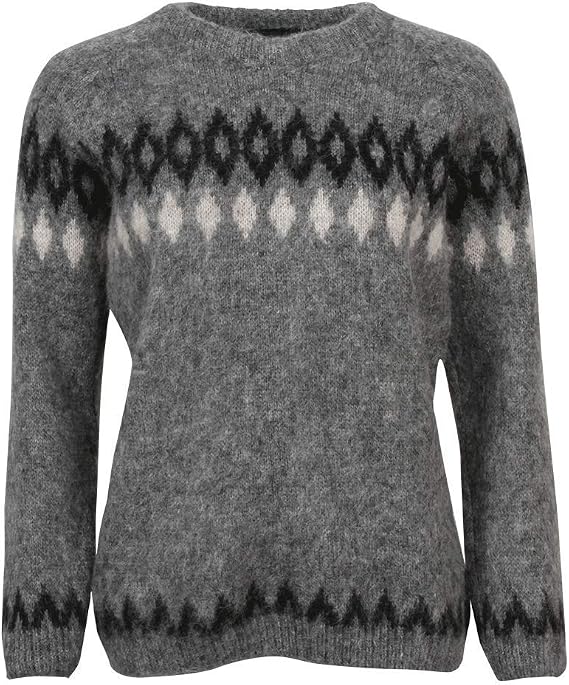 ICEWEAR Hildur Wool Sweater Lopapeysa Crew Neck for Women Warm Icelandic
