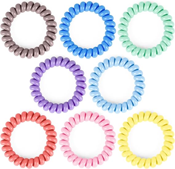 Sensory Fidget Bracelets for Boys and Girls, 8 Pack Stretchy Coil Bracelet Fidget Toys for Kids with Autism ADHD SPD or Special Needs