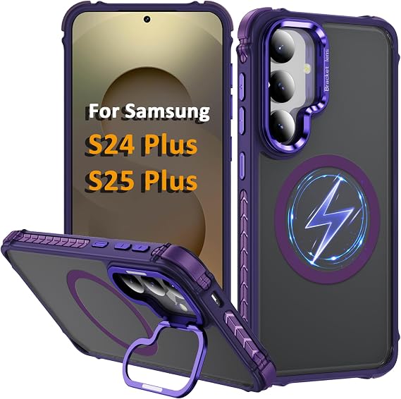 Magnetic Case for Samsung Galaxy S24 Plus/S25 Plus Case (Purple)