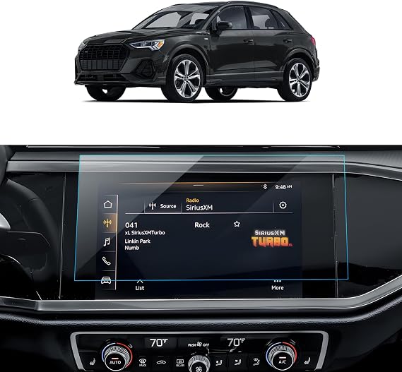 Car Screen Protector for 2019 2020 2021 2022 2023 2024 2025 Audi Q3 Premium/Premium S line/Premium Plus/Premium Plus S line Accessories Navigation Touchscreen Protector Film Tempered Glass 8.8''