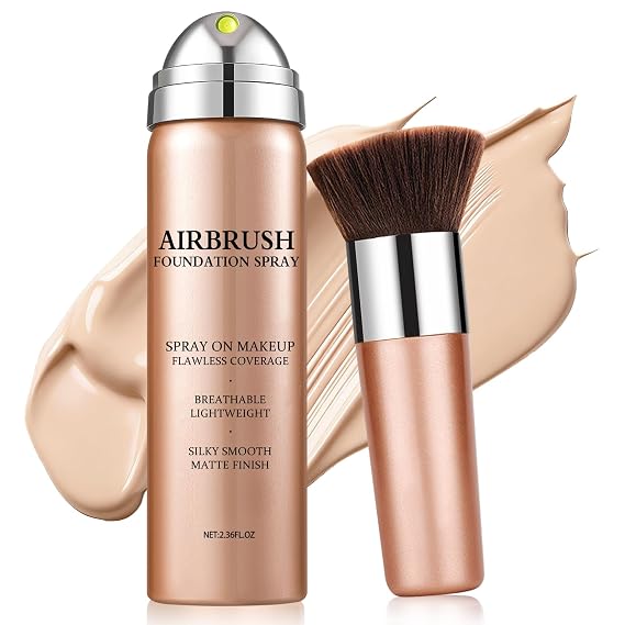 AirBrush Foundation Spray, Full Coverage Long-Lasting, 03 Nude