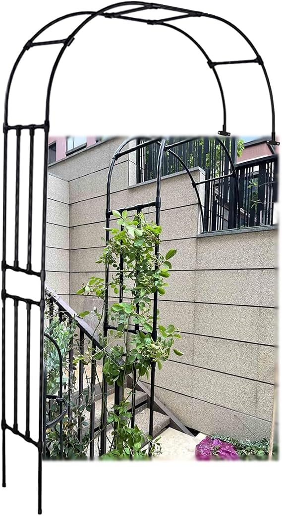 Metal GardenArch, PE-Coated Trellis Arbors Pergola for Wall, Weddings Arches RoseArch Decor Easy to Assemble, Outdoor GardenArbor for Climbing Plants Flower, for Ceremony Party Decorations