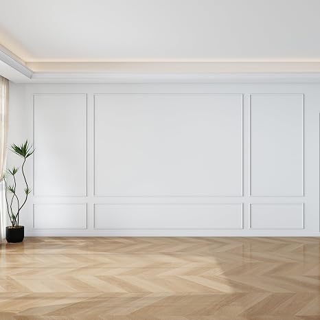 Pangda 3set Peel and Stick Wall Molding Kit 3D Premade, 35x68in+99x68in | Accent Wall Moulding Kit, Wainscoting Panel, for Interior Decor, Ready to Assemble, Peel and Stick, Wainscoting Accent Panel