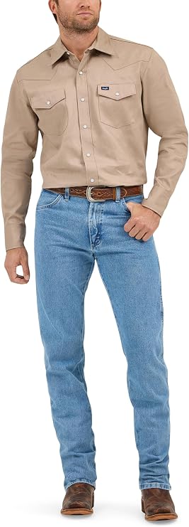 Wrangler Men's Authentic Cowboy Cut Western Work Long Sleeve Shirt