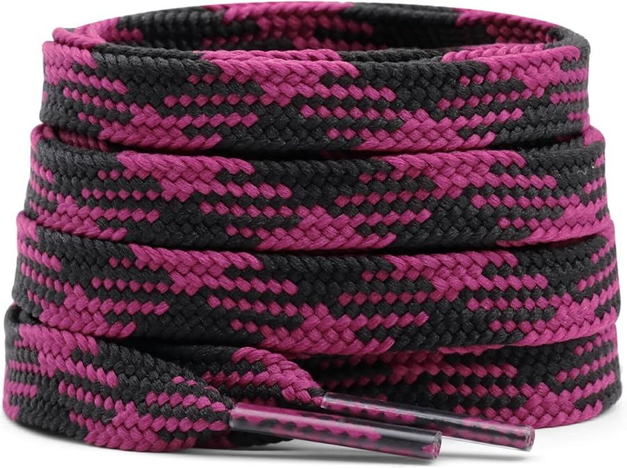 Flat Colored Shoelaces for Sneakers: Thin Argyle Shoe Laces 2 Pair