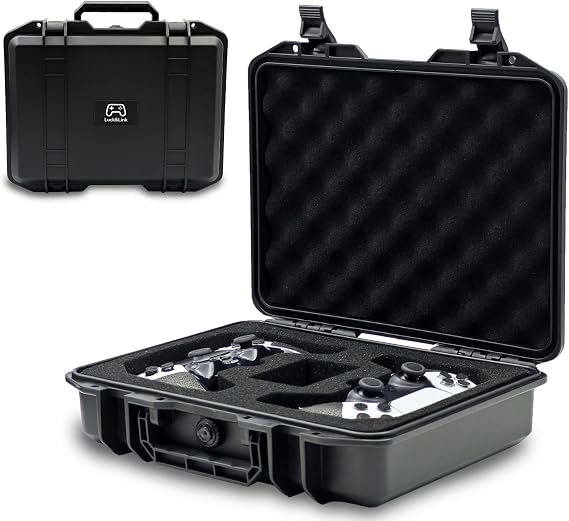Luck&Link Hard Shell Travel Case for Any Regular Sized Game Controller e.g PS5, PS4, Xbox Series X/S, Xbox One, Switch Pro, Dual Controller Carrying Portable Storage case