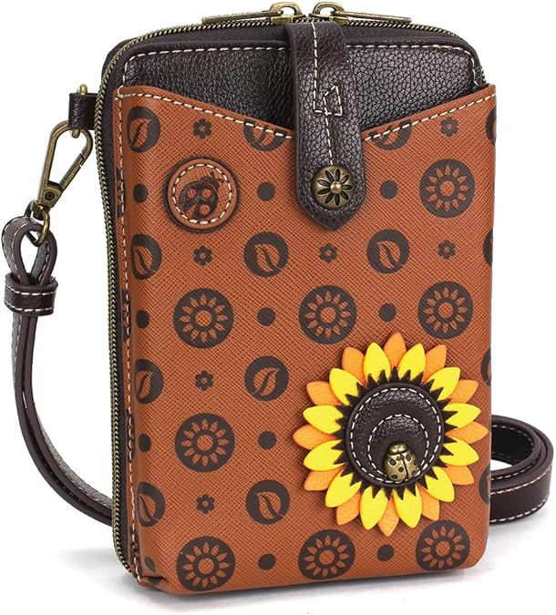 CHALA Snap Crossbody RFID Protected Women Faux Leather Cellphone Purse with Adjustable Crossbody Strap