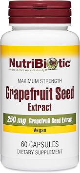 NutriBiotic Grapefruit Seed Extract Capsules 250 mg, 60 Count - Maximum Strength with Bioflavonoids