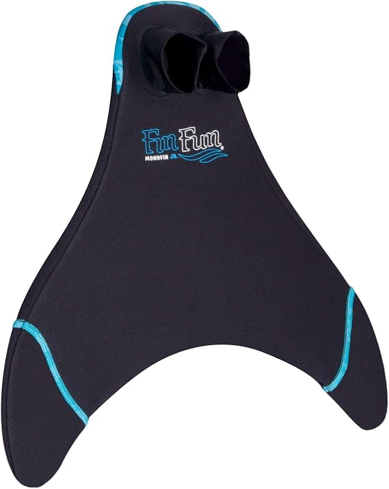 Fin Fun Mermaid Monofin - Swim Fin for Kids - Swimming Flipper with Comfortable Foot Pockets - Snorkel & Water Accessory Made w/ Dive-Grade Neoprene