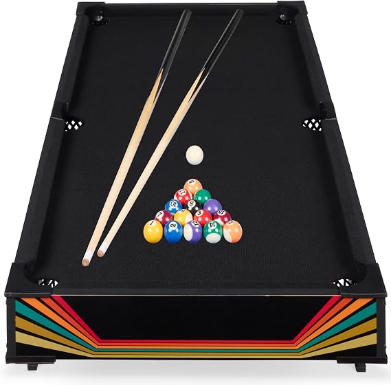 Best Choice Products 40in Tabletop Billiard Table, Pool Arcade Game Table for Living Room, Game Room w/ 2 Cue Sticks, Ball Set, Storage Bag