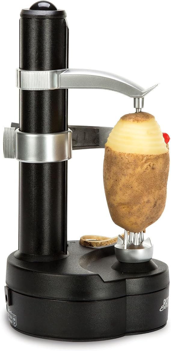 Starfrit Rotato Express Electric Peeler - 2 Spare Blades - Safe & Easy to Use - Effortlessly Peels Vegetables and Fruit