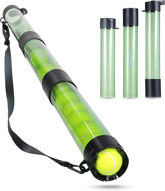 Spalding - Ball Retriever Tube for Pickleball, Tennis & Padel | Lightweight Design, Portable Design, Includes Balls, No-Bend Pickup, Tennis & Padel