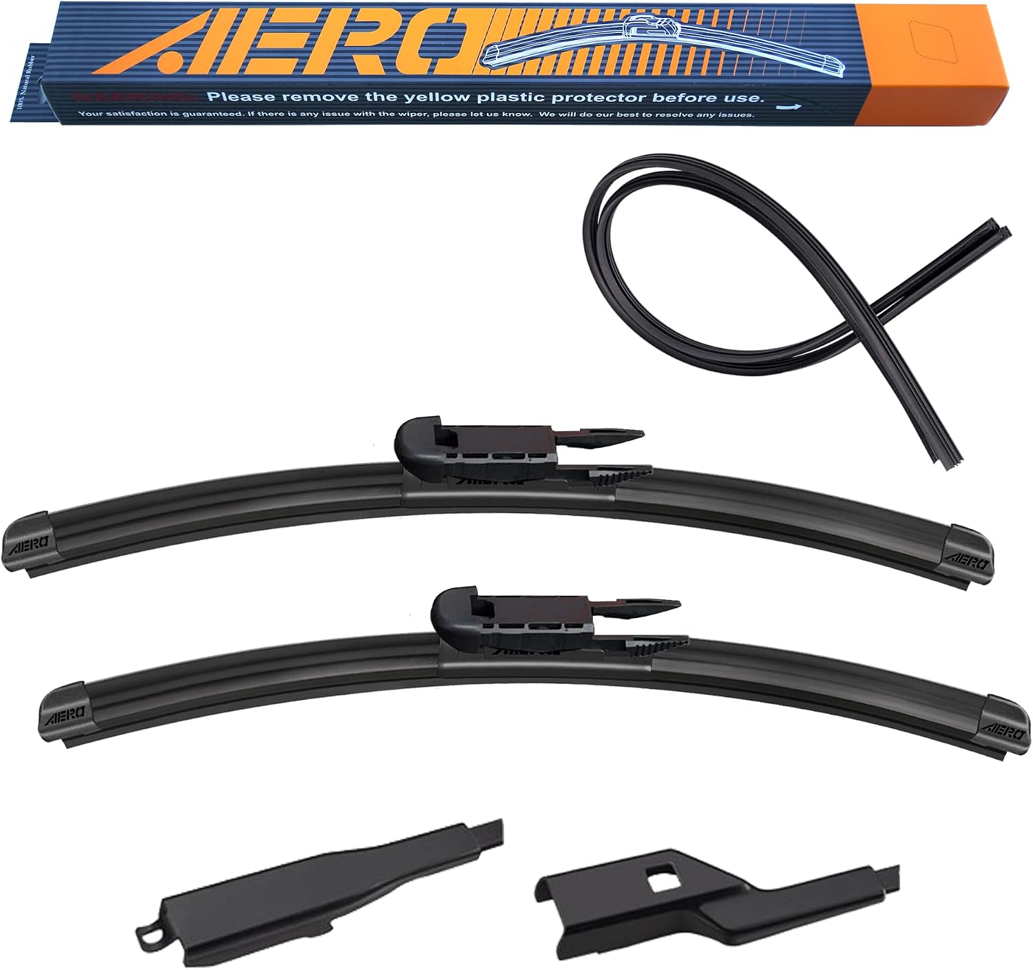 AERO Avenger 2624 Premium All-Season Windshield Wiper Blades with Extra Rubber Refills OEM Replacement for Dodge Mercedes-Benz Sprinter 1500 2500 3500 2018-2007 & Ford EcoSport  More Set of 2