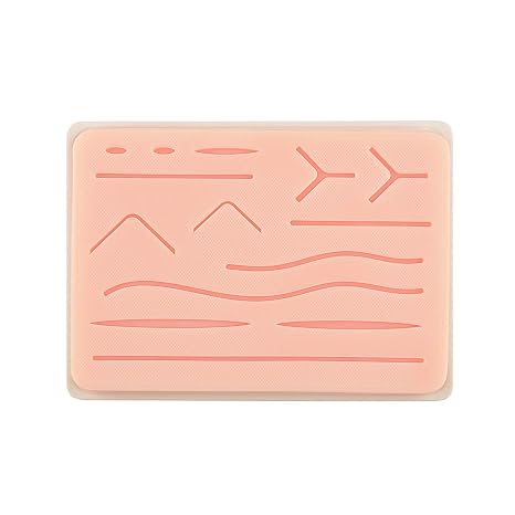 Medarchitect Suture Pad, 3-Layer Silicone Practice Pad with Anti-Slip Base