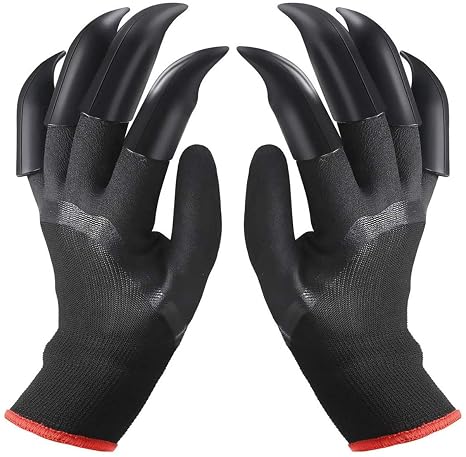 Garden Gloves with Claws ,Waterproof breatherble Garden Genie Gloves for Digging Planting ,Working Gloves with 8 Claws is best Choice for Gardening
