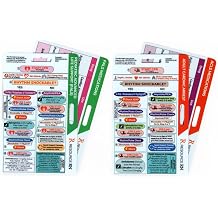 ACLS & PALS Badge Buddy 4-Card Set Advanced Cardiovascular Life Support & Pediatric Life Support Reference Cards, EKG Reference, Emergency Algorithms for Nurses, EMT, Paramedics, ICU, ER