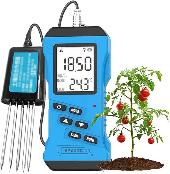 7-in-1 Digital Soil Tester with LCD Display, Soil Moisture Meter Soil Moisture Temperature Humidity EC PH NPK Sensor 7 in 1 Rapid Soil Tester Meter Reliable & Accurate