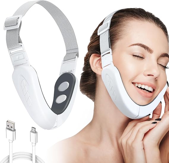 V-Face Shaping Massager Electric,EMS Double Chin Reducer
