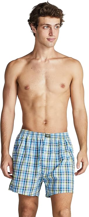 Men's Woven Boxer Shorts 100% Cotton,Underwear Boxers for Men Loose fit