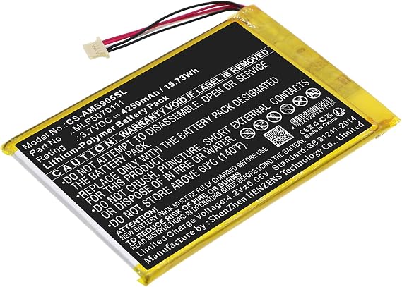 Replacement Battery for Autel MaxiTPMS TS608 Scanne,MK808,MK808BT,MK808IM,MK808TS,MK906,MP808,MP808TS,MS905,MS906,MS906CV,MX808,MX808i,MY905,TS608,PN:MLP5070111,4250mAh